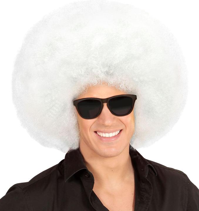 Actual product image Widmann Fuzzy head wig white - fancy dress wig carnival