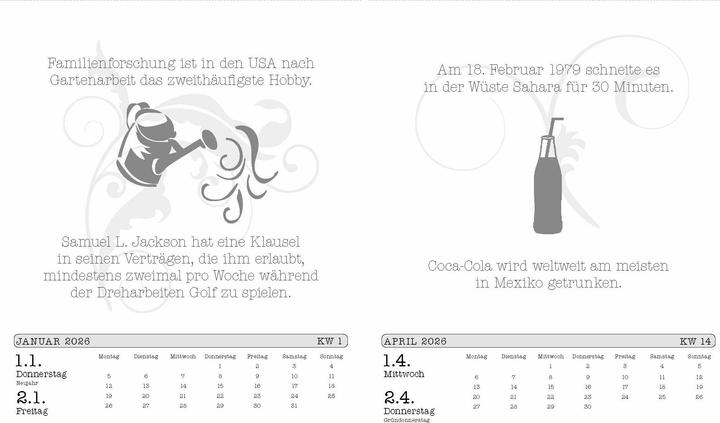 Immagine prodotto Calendario delle conoscenze inutili 2026