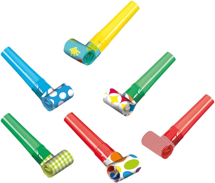 Papstar Party whistle 6er set