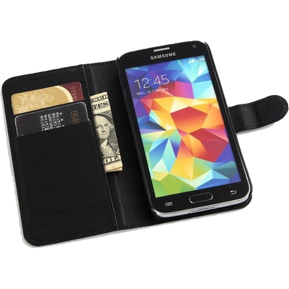 Thumbnail - Screenguard Samsung Galaxy S5 Leather Guard Lederhülle (Samsung Galaxy S5), Smartphone Hülle, Schwarz