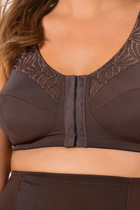 Immagine prodotto Ulla Popken Reggiseno sostenitivo modello Kelly con chiusura anteriore e senza ferretto, coppa C-D (105 E)