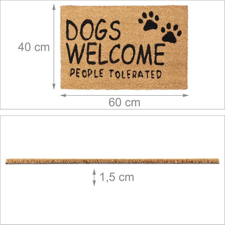 Produktbild Relaxdays Kokos-Fussmatte (40 x 60 x 1.5 cm)