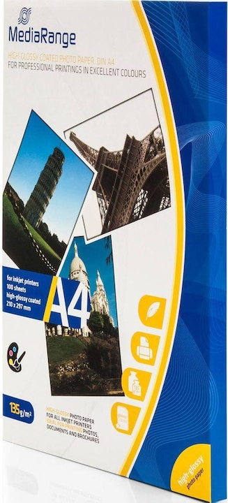 Produktbild MediaRange Hochglänzend (135 g/m², A4, 100 x)