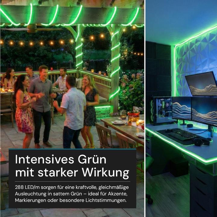 Actual product image Luxula LED strip, green, 50m (Green, 5000 cm, Outdoor)