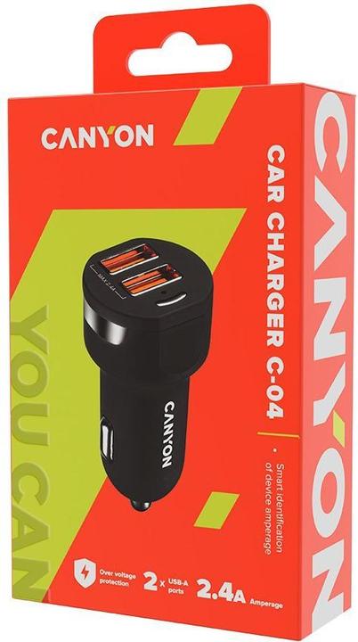 Produktbild Canyon KFZ-Ladegerät 2Port,2xUSB-A