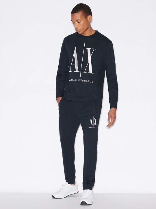 Image du produit Armani Exchange Sweat à capuche avec impression maxi-logo et col rond (XXL)
