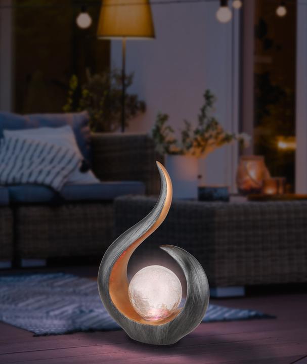 Produktbild Globo Solarleuchte Kunststoff Schwarz, 1xrgb LED (IP44)