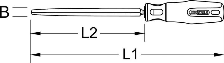 Actual product image KS Tools Triangular full scraper (200 mm)