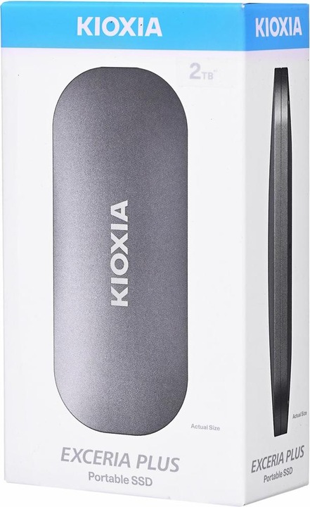 Actual product image Kioxia EXCERIA PLUS Portable SSD 2TB USB 3.2 Gen2 Type C (2000 GB)