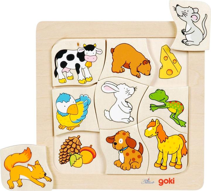 Image du produit Goki Puzzle Jigsaw en bois qui mange quoi? (Allemand)