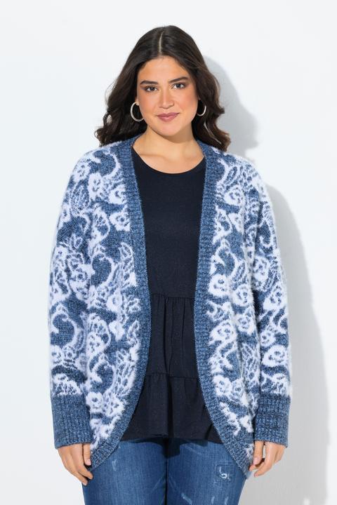 Produktbild Ulla Popken Strickjacke, Eggshape, ohne Verschluss, Fledermaus-Langarm (58)