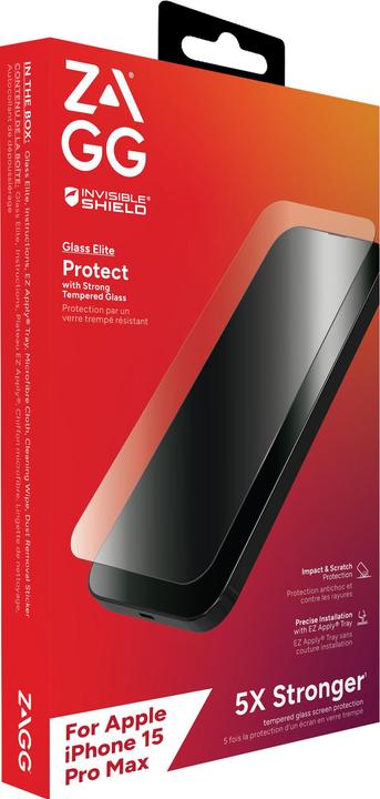 Produktbild Zagg Invisibleshield Glass Elite Am (1 Stück, Apple iPhone 15 Pro Max)