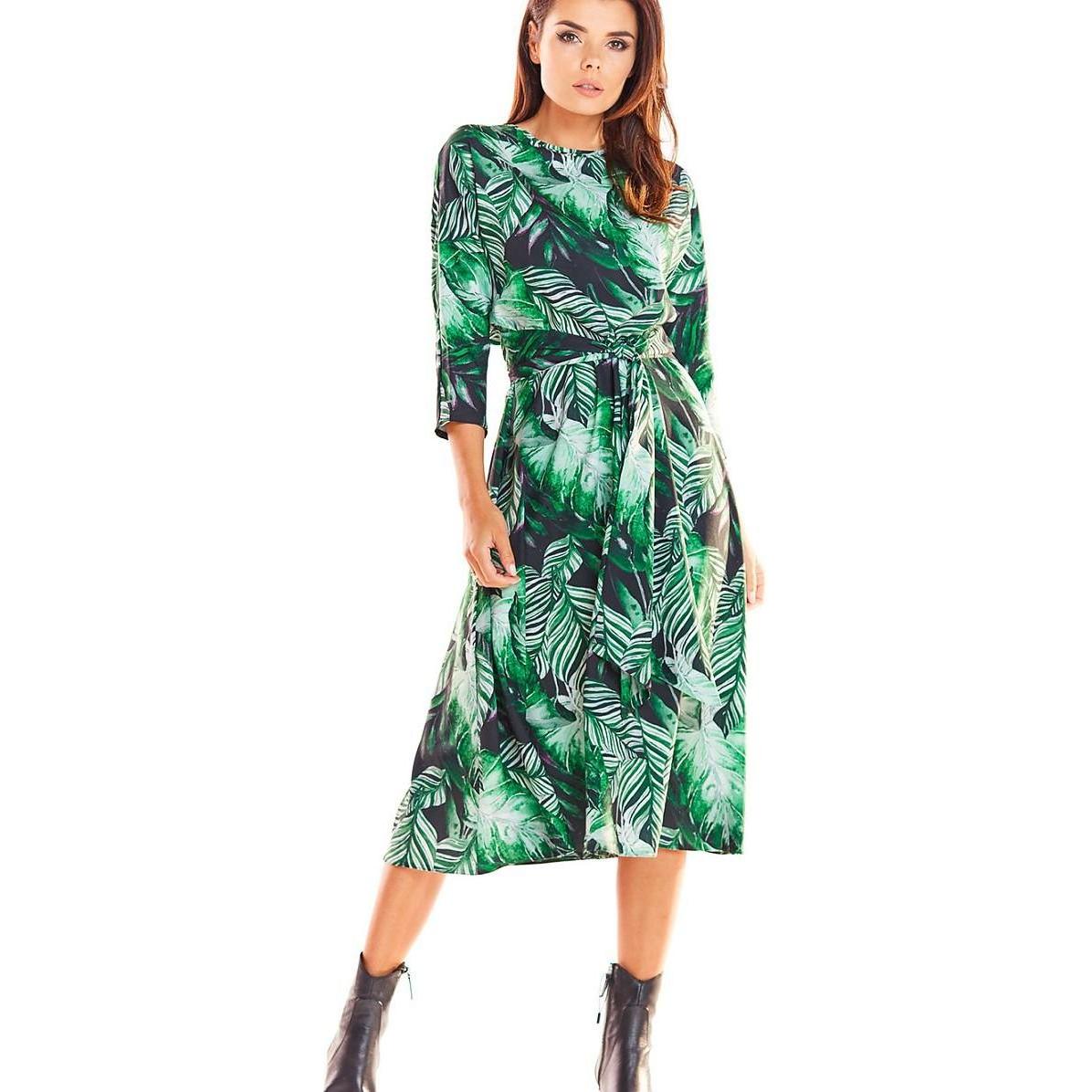 Awama, Damen, Kleider, Alltagskleid, Grün, (L)