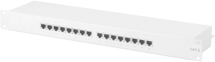 equip 19" Patchpanel: 16 Port, 1HE, grau