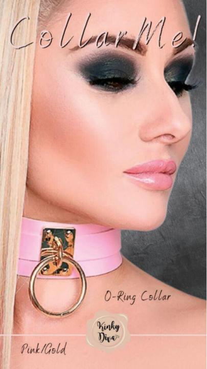 Image du produit Kinky Diva Collier o-ring rose/or