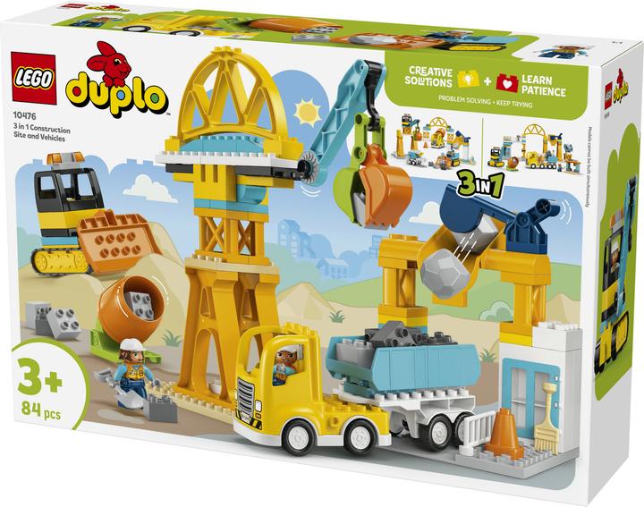 LEGO Baustelle mit Baufahrzeugen – 3-in-1-Set (10476)