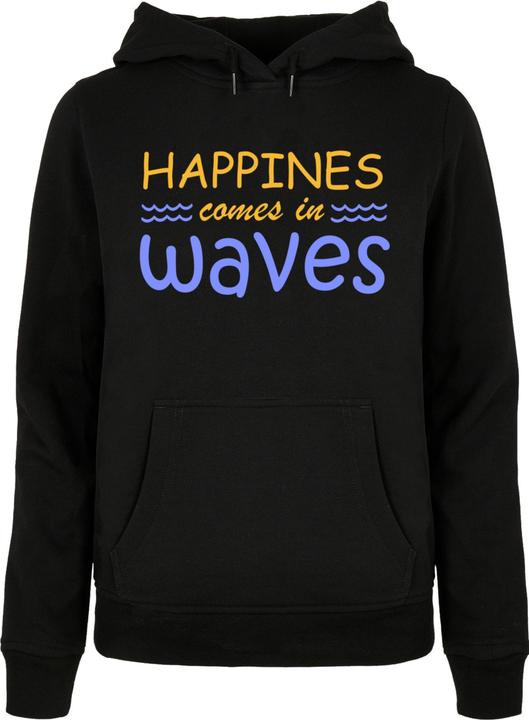 Produktbild Merchcode Ladies Summer - Happines comes in waves Basic Hoody - 112919 (L)