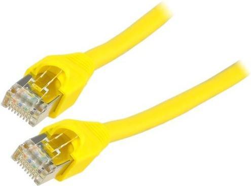 Exertis Connect Patch cable S/FTP, PiMF, CAT.6, yellow, 20.0 m Patch cable with extra narrow bend protection (S/FTP, CAT6, 20 m)