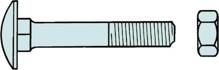 Immagine prodotto Werkstarck Bulloni testa bomba. M10x 80mm acciaio z (100 Viti per pezzo)
