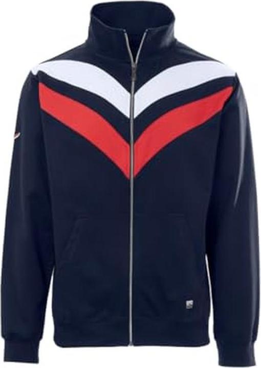 Trigema Sweatjacke mit Logo, sportivem Design, Stehkragen und Kängurutaschen (M)