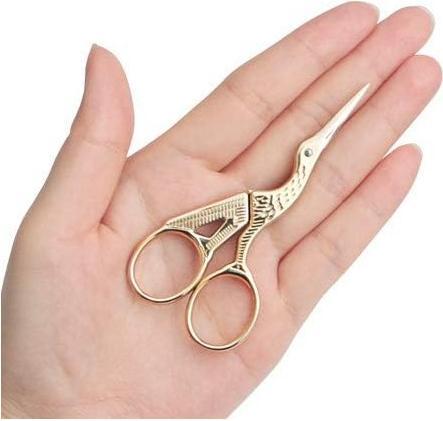 Image du produit ASMI Goldene Stickschere in Storchform (9 cm)