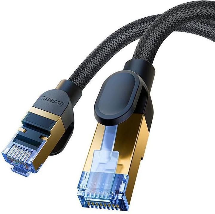 Produktbild Baseus Braided network cable cat.7 Ethernet RJ45, 10Gbps, 8m (black) (S/FTP, CAT7, 8 m)