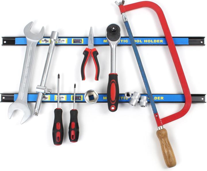 Produktbild Wiltec Magnetleiste 4er Set 61cm Werkzeughalter Werkstatt Schiene Wandhalterung