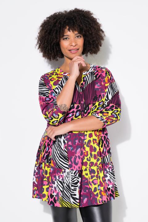 Produktbild Angel of Style Tunika, farbiges Leomuster, 3/4-Ärmel (50)