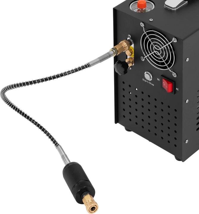 Produktbild MSW PCP-Kompressor 300 bar 12/220 V Auto-Stopp ölfrei Tauchkompressor Paintball (300 Bar, 1.50 l)