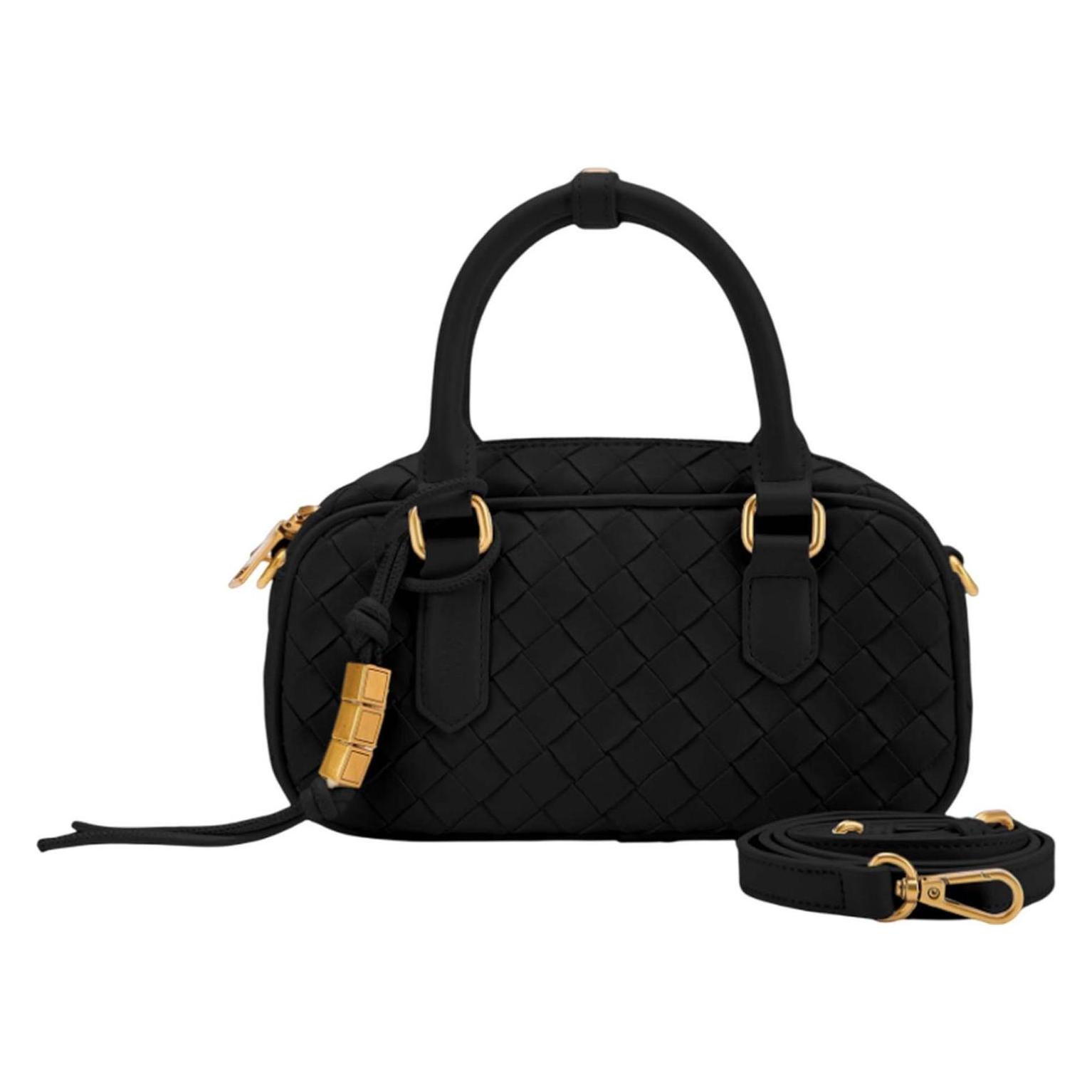 Seidenfelt, Damen, Handtasche, Kinna Bowling Crossbody Bag, Schwarz
