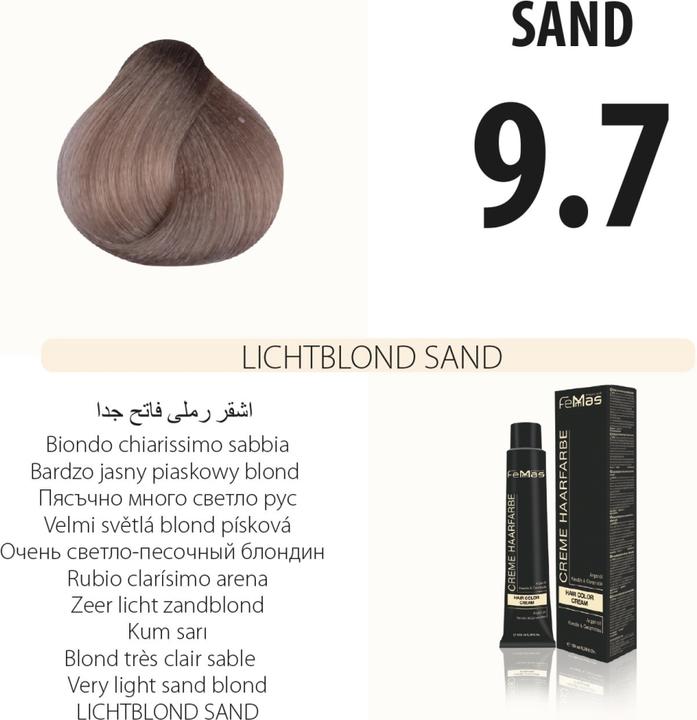 Produktbild FemMas 9.7) Haarfarbe Lıchtblond Sand 100ml (Lıchtblond Sand)