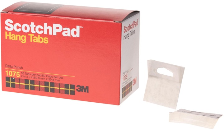 Actual product image 3M Scotch Hang Tabs with Delta perforation (0.05 mm)