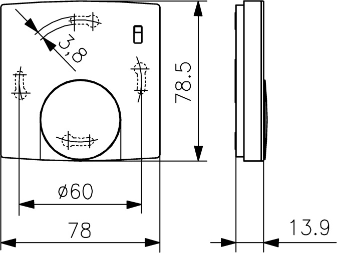 Actual product image ALRE IT Room thermostat AP Circ.2A,2pipe system RTBSB-201.065