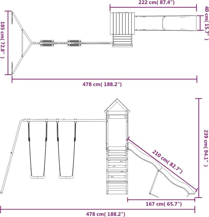 Produktbild vidaXL Spielplatz