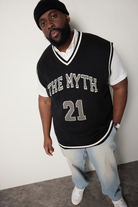 Actual product image Sthuge tank top, sleeveless, knitwear, V-neckline, up to 7 XL (5XL)