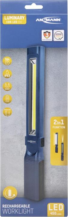 Actual product image Ansmann LED Workshop Light Rechargeable WL450R slim (450 lm)