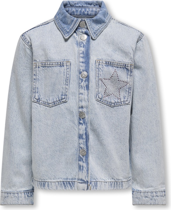Produktbild Only Fly-Away Kragen Ärmelbündchen mit Knopf Jacke Jeansjacke (140)