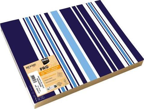 PROnappe 400 sets de table bayadère bleu marine multicolore 30,0 x 40,0 cm (4 pcs, 40 x 30 cm)