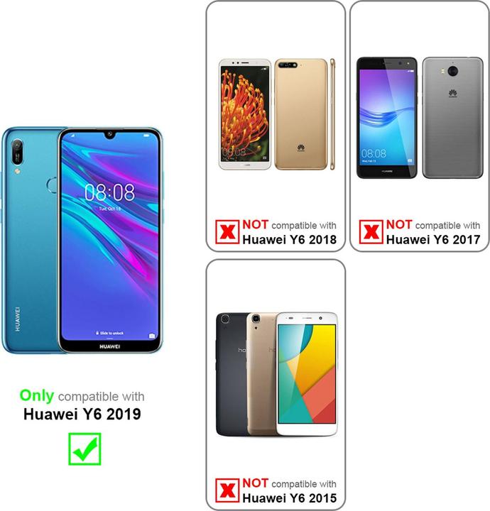 Produktbild Cadorabo Flower Book Cover (Huawei Y6 (2019))