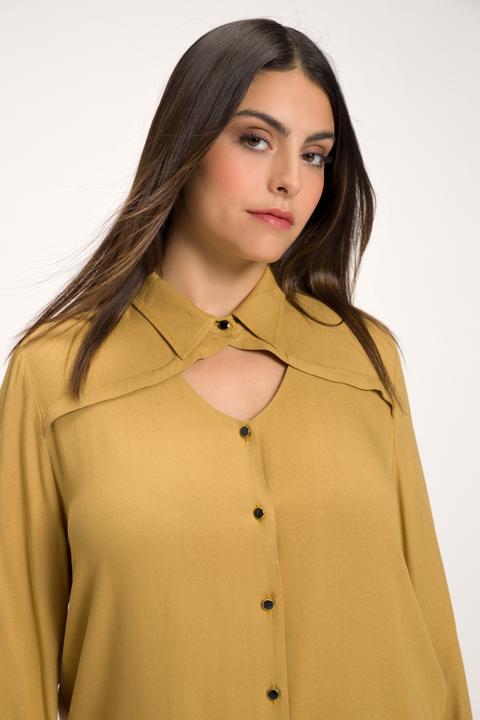 Immagine prodotto Ulla Popken Blusa con apertura, colletto da camicia e maniche lunghe (54)