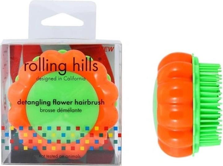 Immagine prodotto Rolling hills Detangling Flower Hairbrush In Orange And Green