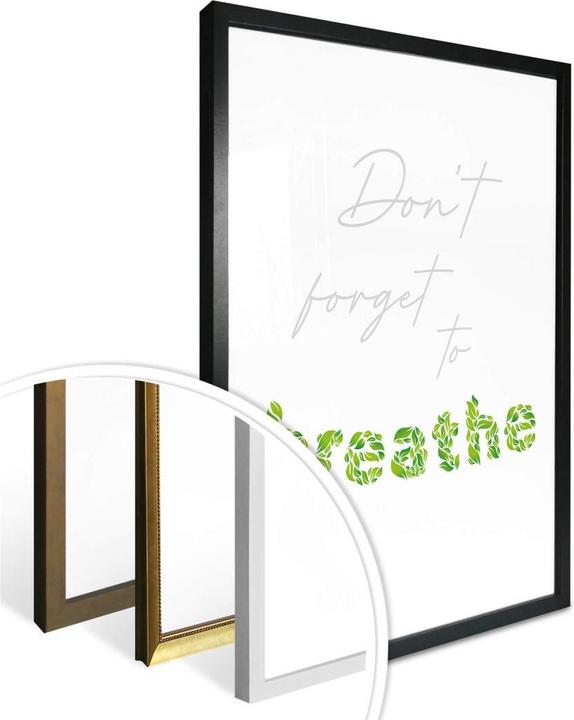 Immagine prodotto Trenddeko Non dimenticare di respirare (30 x 40 cm)