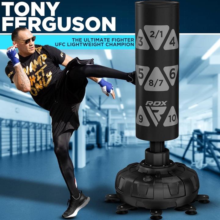 Image du produit Rdx Sac de frappe autoportant cible vert + gants (180 cm)