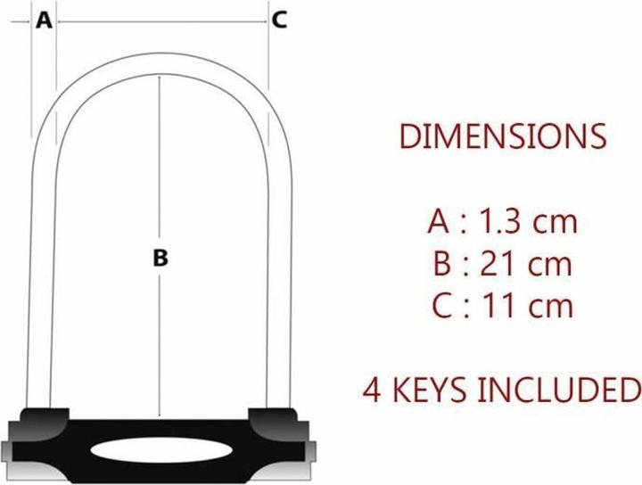 Produktbild Master Lock 8195 Bügelschloss 13 mm x 210 mm x 110 mm