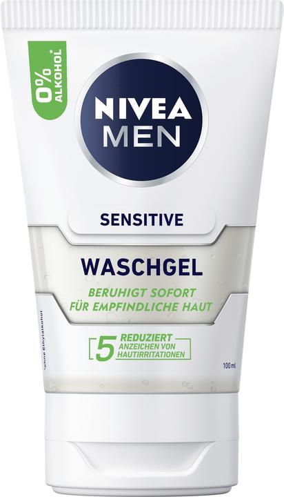 NIVEA Cleansing gel Men Sensitive e (Wash Gel) 100 ml (Cleansing gel, 100 ml)
