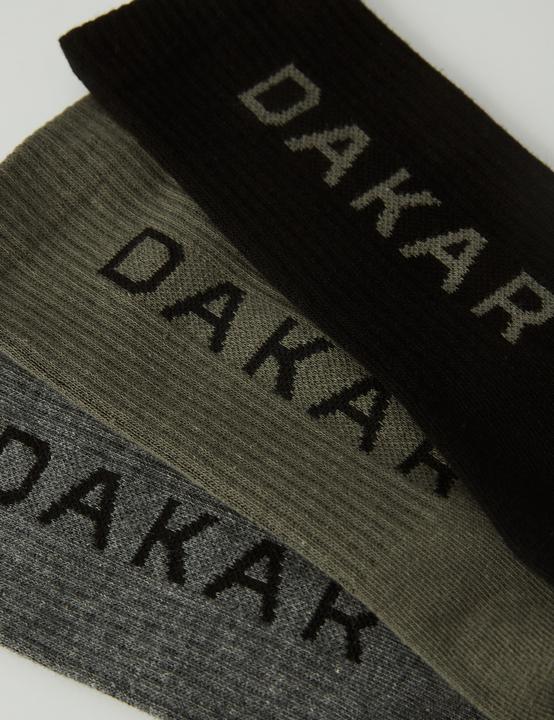 Immagine prodotto Dakar Calzini Dkr 24 Athlan 3pack Kaki-Nero (43 - 46)