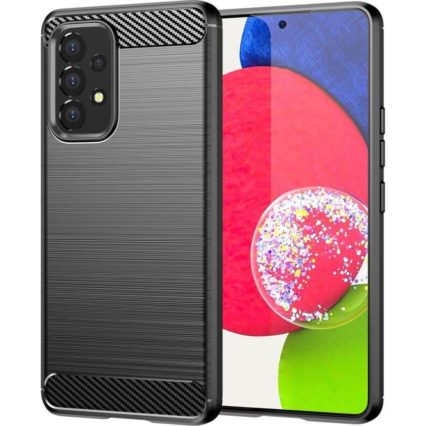 Thumbnail - Hurtel Carbon Case Flexible Cover Sleeve for Samsung Galaxy A53 5G black (Samsung Galaxy A53 5G), Smartphone Hülle, Schw...
