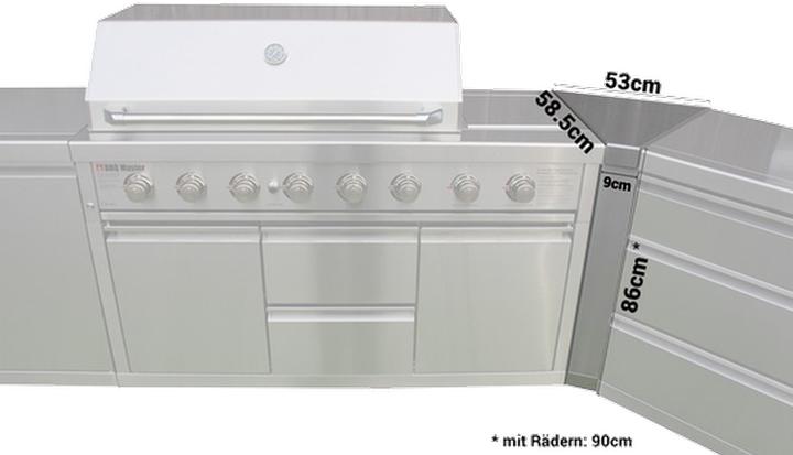 Produktbild BBQ Master Outdoorkitchen Eckelement 45°
