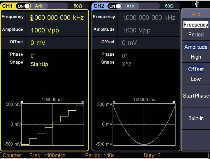 Actual product image Voltcraft 250 MHz Zweikanal-Arbiträr-Signalgenerator mit Touchscreen-Bedienung