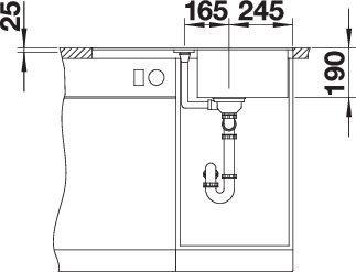 Image du produit Blanco METRA 45 S-F (77 cm, 49 cm)